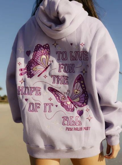 To Live For the Hope of it All" Hoodie in Lilac