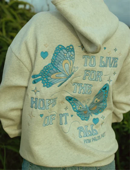 To Live For the Hope of it All" Hoodie in Heather
