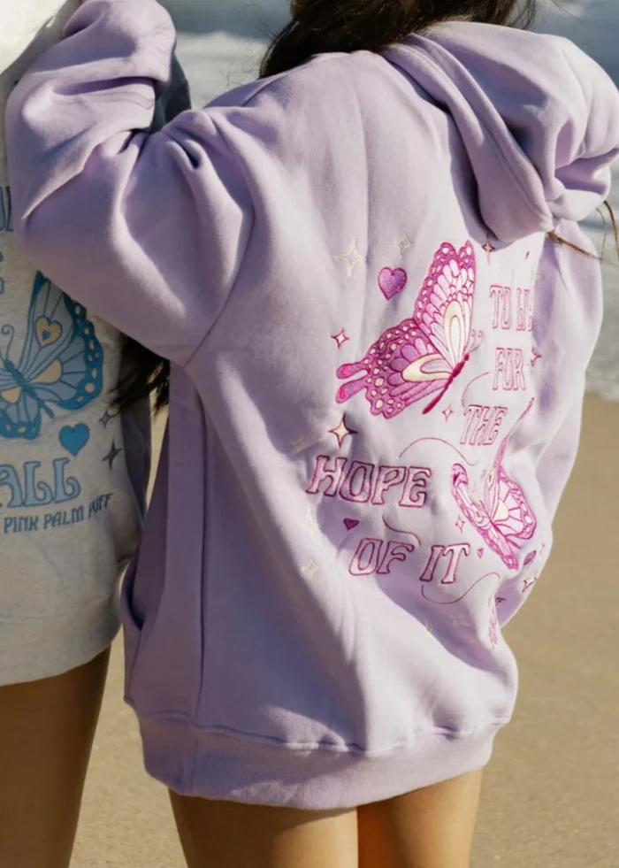 To Live For the Hope of it All" Hoodie in Lilac