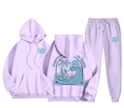 Lavender Tracksuit Everything Comes in Wave