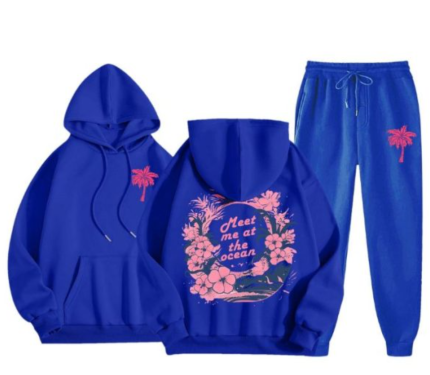 Meet Me At The Ocean Blue Tracksuit