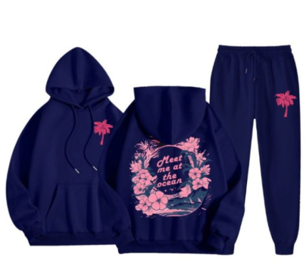 Meet Me At The Ocean Navy Blue Tracksuit