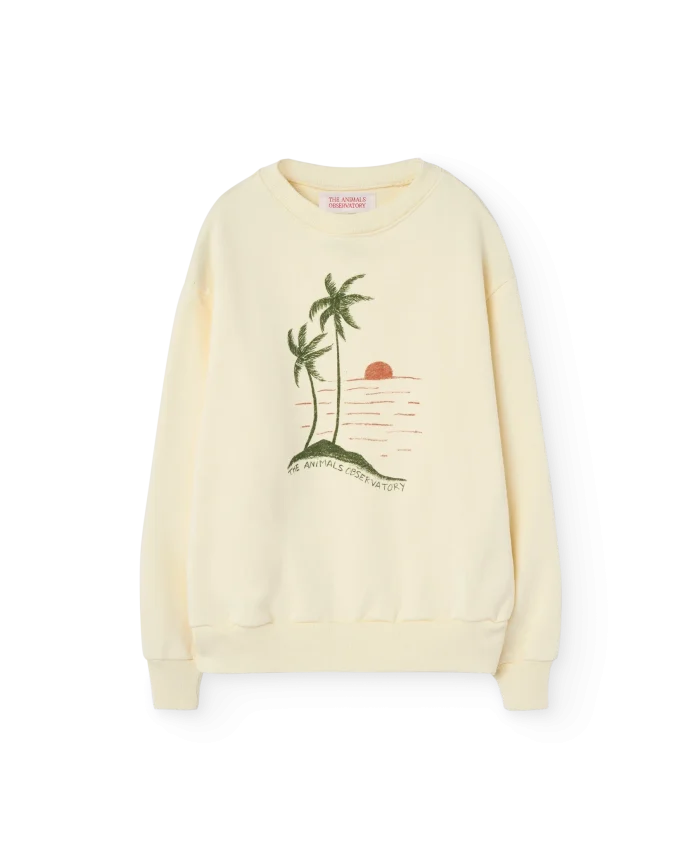 White Pink Puff Sunset Bear Sweatshirt