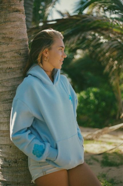 Everything Comes in Waves Blue Hoodie