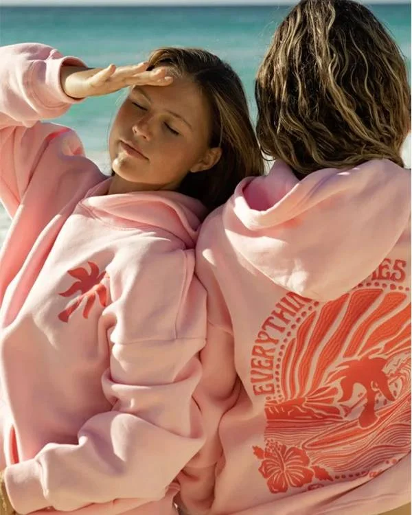 Premium Material Selection Process pink palm puff Hoodie